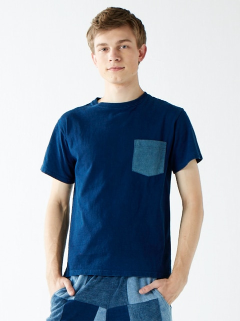 2トーンインディゴショートスリーブポケットTシャツ [2017 Spring/Summer]