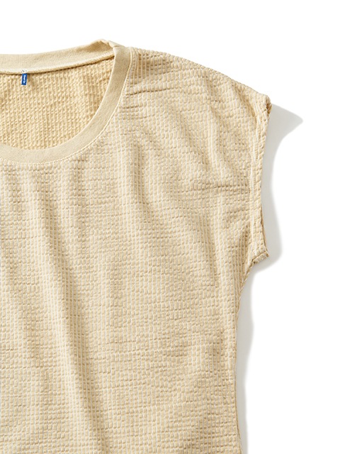 [WOMEN'S] シアサッカーノースリーブＴシャツ [2022 Spring/Summer]