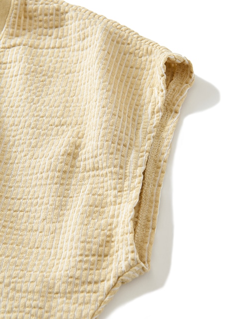 [WOMEN'S] シアサッカーノースリーブＴシャツ [2022 Spring/Summer]