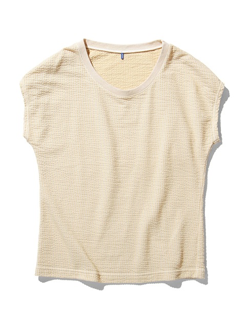 [WOMEN'S] シアサッカーノースリーブＴシャツ [2022 Spring/Summer]