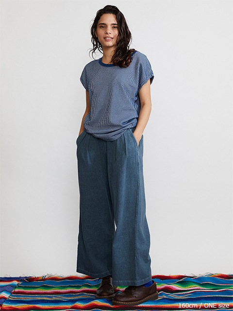 [WOMEN'S] シアサッカーノースリーブＴシャツ [2022 Spring/Summer]