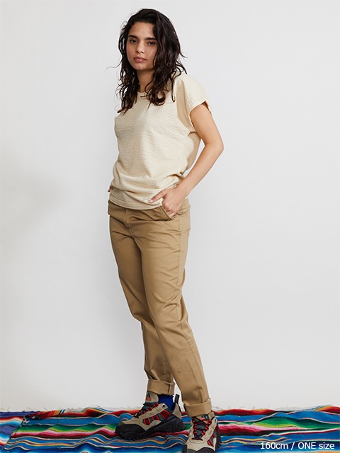 [WOMEN'S] シアサッカーノースリーブＴシャツ [2022 Spring/Summer]