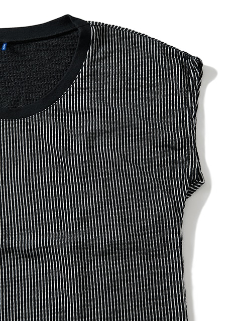 [WOMEN'S] シアサッカーノースリーブＴシャツ [2022 Spring/Summer]