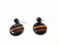 【大創業祭定価より５０％OFF創業明治七年べっ甲の菊池】■本鼈甲３色ピアスー１００