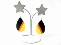 【大創業祭定価より５０％OFF創業明治七年べっ甲の菊池】■本べっ甲アメリカンピアス三色ー１３５