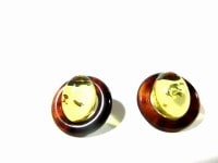 【大創業祭定価より５０％OFF創業明治七年べっ甲の菊池】■本べっ甲ピアス琥珀付No１６１