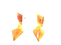 【大創業祭定価より５０％OFF創業明治七年べっ甲の菊池】■本鼈甲ピアス白甲ー４２