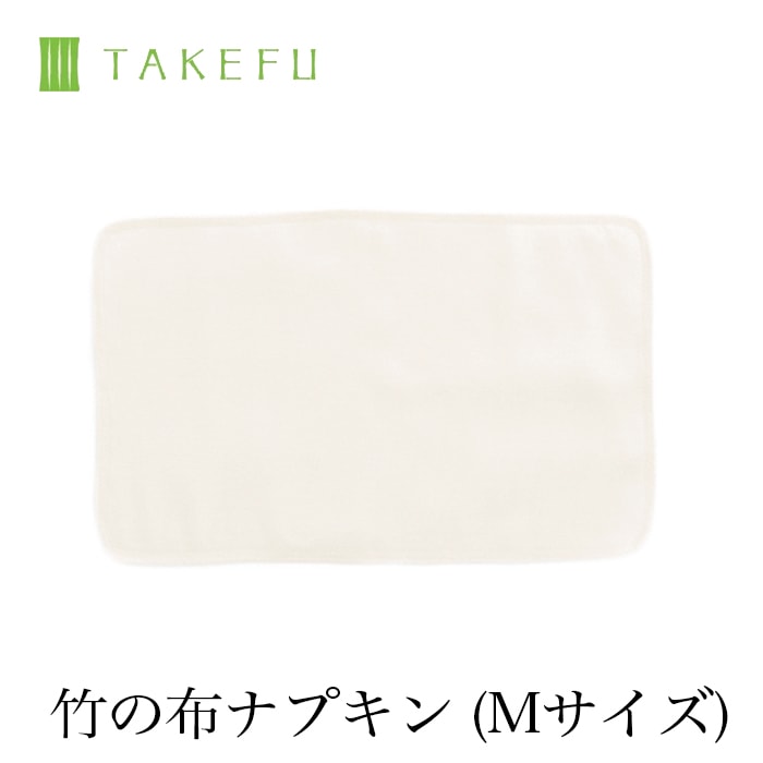 【送料無料】【２枚組】TAKEFU竹布・布ナプキンＭ ２枚組 （メール便使用）