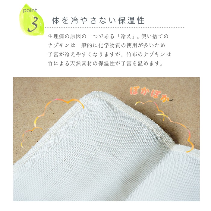 【送料無料】【２枚組】TAKEFU竹布・布ナプキンＬ ２枚組（メール便使用）