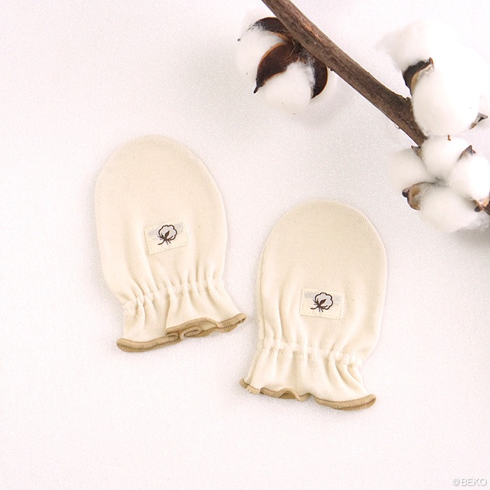 【２双組み】オーガニックガーデン ベビー ミトン p10544（メール便使用で送料無料！）