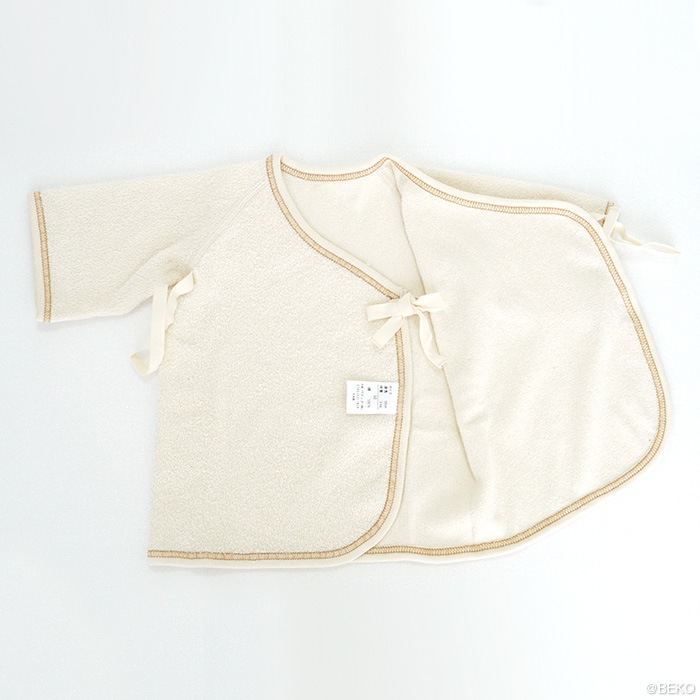 オーガニックガーデン ベビー ふんわりパイル短肌着  p10612（メール便使用で送料無料！）