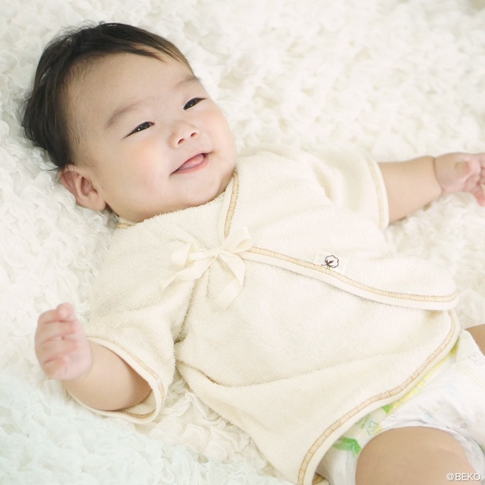 オーガニックガーデン ベビー ふんわりパイル短肌着  p10612（メール便使用で送料無料！）