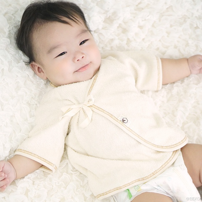 オーガニックガーデン ベビー ふんわりパイル短肌着  p10612（メール便使用で送料無料！）