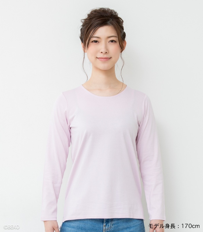 TAKEFU 竹布 サイドスリット長袖Tシャツ（レディース）（メール便使用で送料無料！）