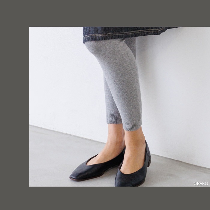 BEKO SELECTION   あたたかニットレギンス オーガニックコットン 無縫製（メール便使用で送料無料！）617 オーガニックコットン