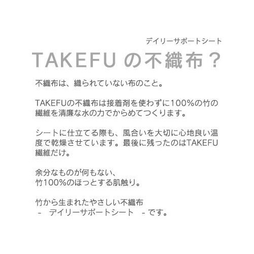 【４セット組み】TAKEFU デイリーサポートシート（のり付き）20枚入り×４組 メール便使用 抗菌 保湿 花粉 敏感肌