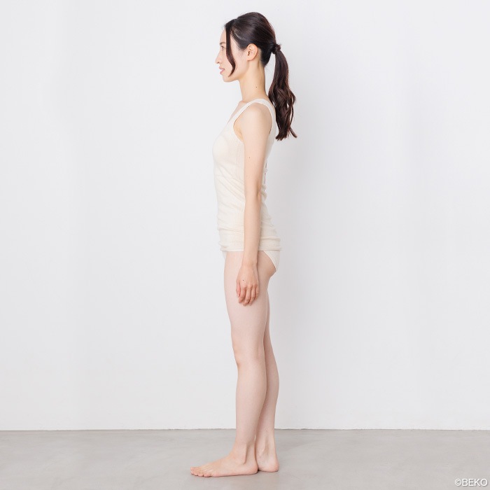 BEKO SELECTION  無縫製 ゆったりニットキャミソール オーガニックコットン 無縫製（メール便使用で送料無料！）6671 オーガニックコットン