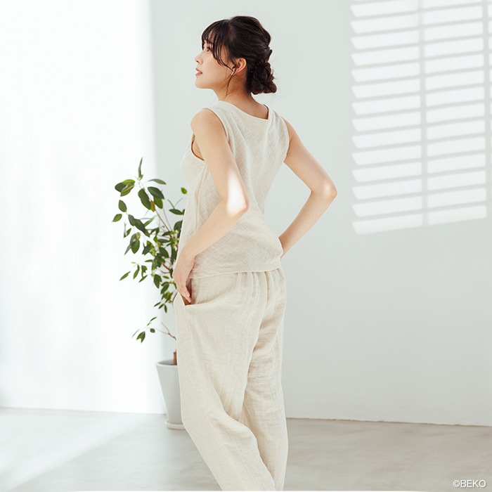 ATIRUNA アティルナ CLリラックスパンツ(メール便使用で送料無料!)AT210011 オーガニックコットン リネン