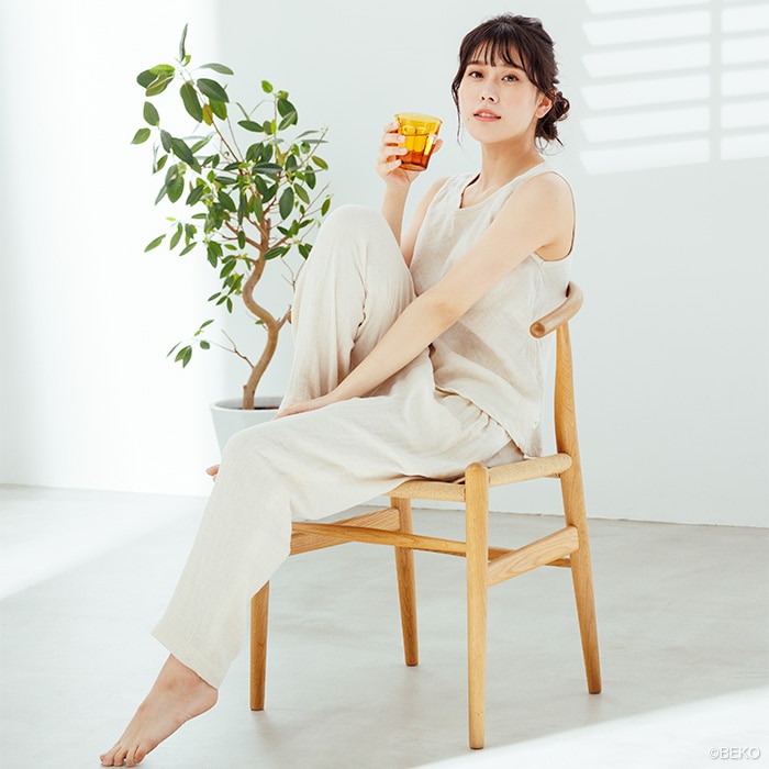 ATIRUNA アティルナ CLリラックスパンツ(メール便使用で送料無料!)AT210011 オーガニックコットン リネン