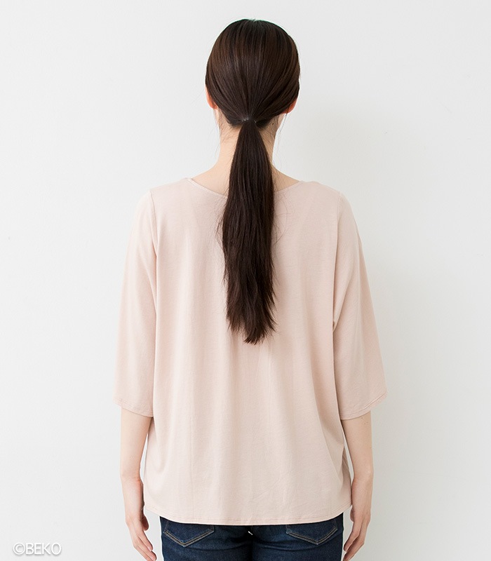 TAKEFU 竹布 タックフレアーＴシャツ　（レディース）（メール便使用で送料無料！）