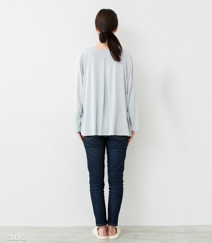 TAKEFU 竹布 タックフレアーカーディガン(レディース)(メール便使用で送料無料!)