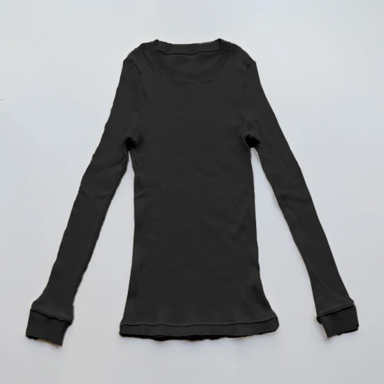 オーガニックコットン天衣無縫 天衣無縫 コットンリブ 長袖クルーネック（メール便使用で送料無料！）