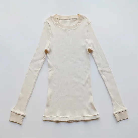 オーガニックコットン天衣無縫 天衣無縫 コットンリブ 長袖クルーネック（メール便使用で送料無料！）