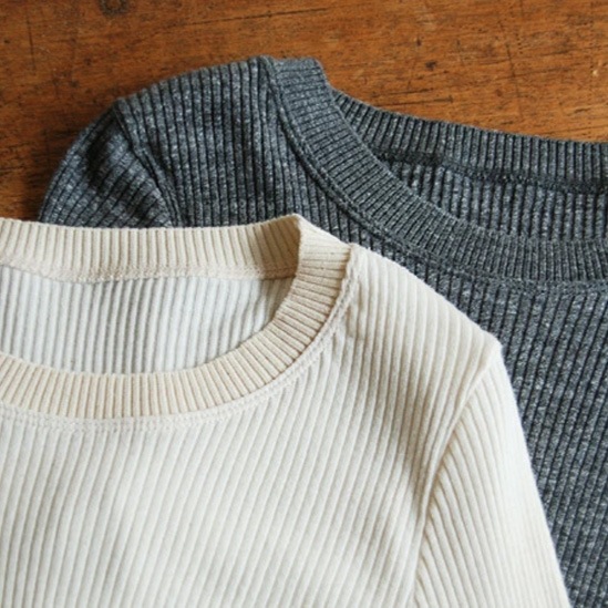 オーガニックコットン天衣無縫 天衣無縫 コットンリブ 長袖クルーネック（メール便使用で送料無料！）