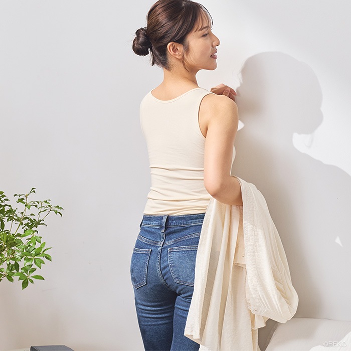 ATIRUNA アティルナ オーガニックコットン ストレッチブラタンク GRACEMOVE（メール便使用で送料無料！）AT210031 ブラパッド別売り