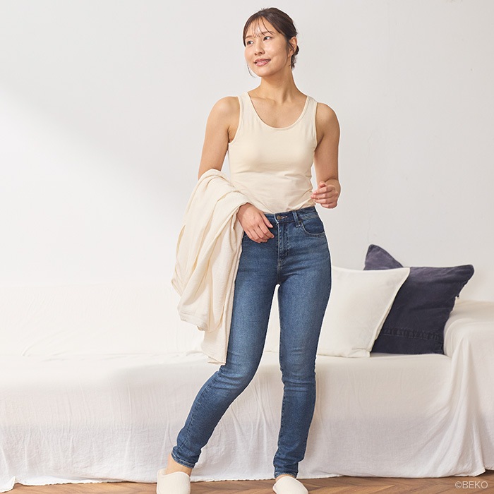 ATIRUNA アティルナ オーガニックコットン ストレッチブラタンク GRACEMOVE（メール便使用で送料無料！）AT210031 ブラパッド別売り