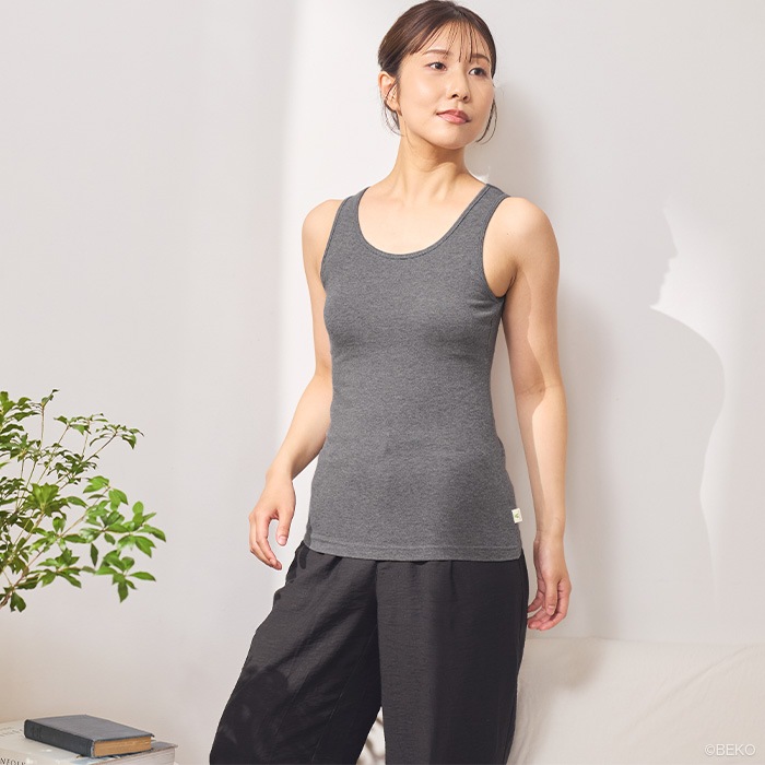 ATIRUNA アティルナ オーガニックコットン ストレッチブラタンク GRACEMOVE（メール便使用で送料無料！）AT210031 ブラパッド別売り