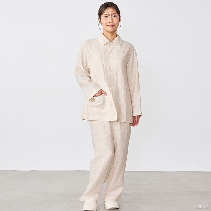 ATIRUNA アティルナ CLリラックスパジャマ（宅配便使用で送料無料！）AT210032 オーガニックコットン リネン