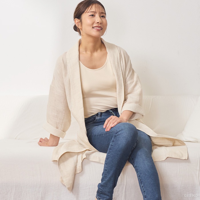ATIRUNA アティルナ CLリラックスガウン（宅配便使用で送料無料！）AT210033 オーガニックコットン リネン
