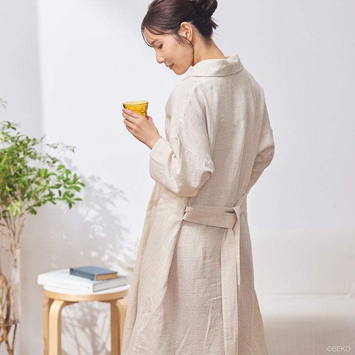 ATIRUNA アティルナ CLリラックスガウン（宅配便使用で送料無料！）AT210033 オーガニックコットン リネン