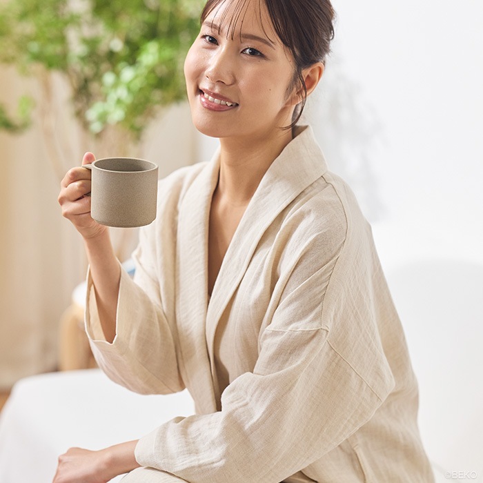 ATIRUNA アティルナ CLリラックスガウン（宅配便使用で送料無料！）AT210033 オーガニックコットン リネン