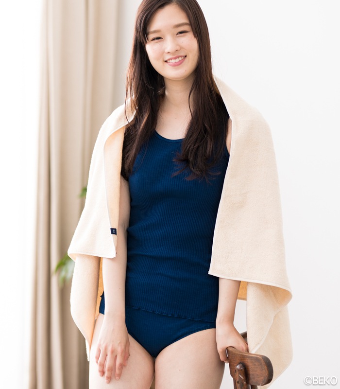 天衣無縫 藍染めby宝島染工(手染め)リブタンクトップ(メール便使用で送料無料!)ベコオリジナル