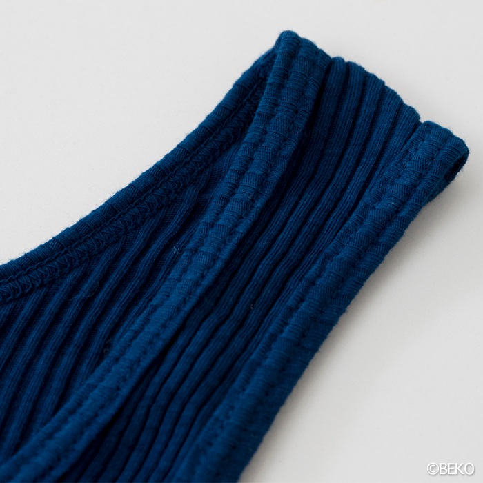 天衣無縫 藍染めby宝島染工(手染め)リブタンクトップ(メール便使用で送料無料!)ベコオリジナル