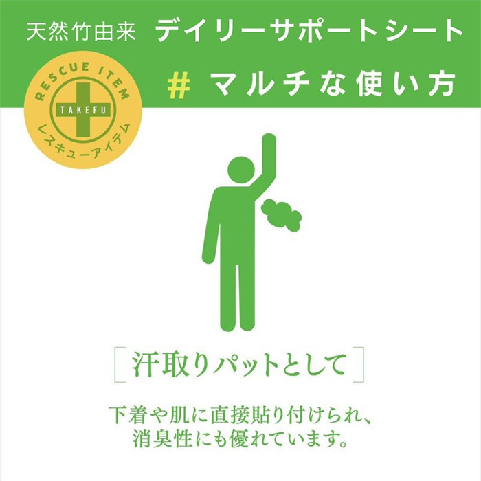 TAKEFU 竹布 天然竹由来 デイリーサポートシートミニキット メール便使用 抗菌 保湿 花粉 敏感肌
