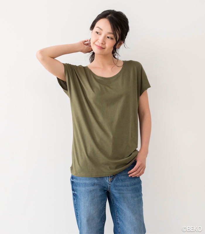 TAKEFU 竹布 フレンチスリーブＴシャツ（レディース）（メール便使用で送料無料！）