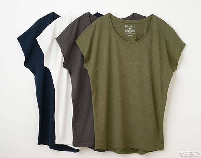 TAKEFU 竹布 フレンチスリーブＴシャツ（レディース）（メール便使用で送料無料！）