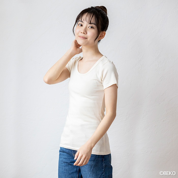 PeopleTree ピープルツリー オーガニックコットン ベーシック クルーネック Ｔシャツ（メール便使用で送料無料！）