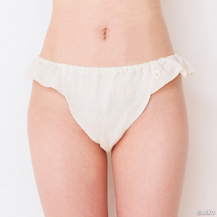 ATIRUNA アティルナ ふんどしショーツ（メール便使用で送料無料！）AT210001 オーガニックコットン×リネン ダブルガーゼ