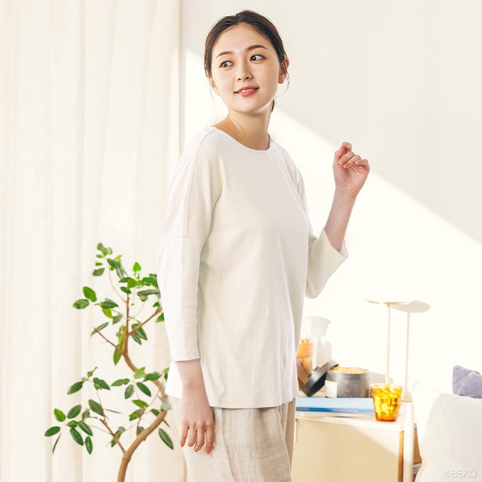 ATIRUNA アティルナ オーガニックコットン 100% ドルマンスリーブTシャツ (メール便使用で送料無料!)AT210020 オーガニックコットン