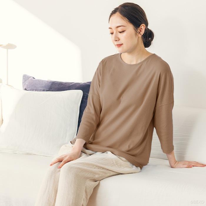 ATIRUNA アティルナ オーガニックコットン 100% ドルマンスリーブTシャツ (メール便使用で送料無料!)AT210020 オーガニックコットン