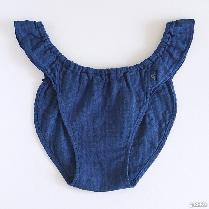 ATIRUNA アティルナ ふんどしショーツ 天然本藍染め  （メール便使用で送料無料！）AT210007 オーガニックコットン×リネン ダブルガーゼ