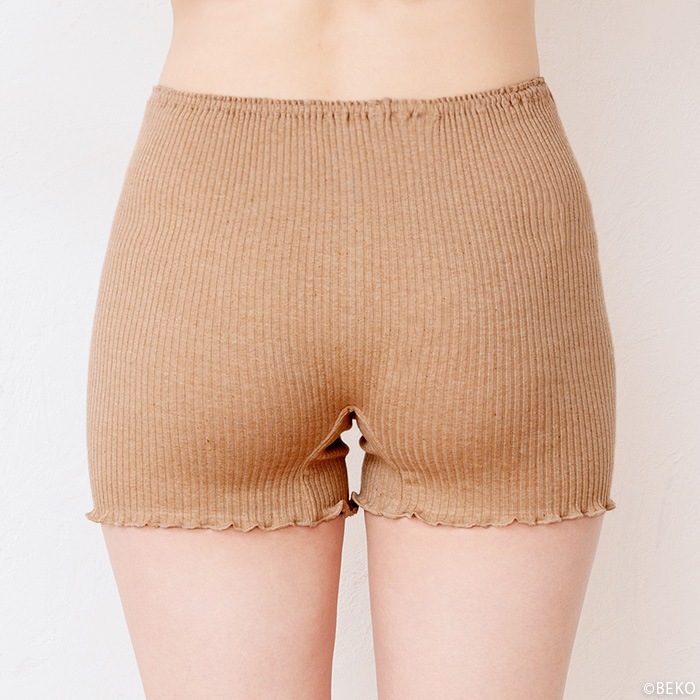 オーガニックコットン天衣無縫 リブ １分丈ショーツ（メール便使用で送料無料！）