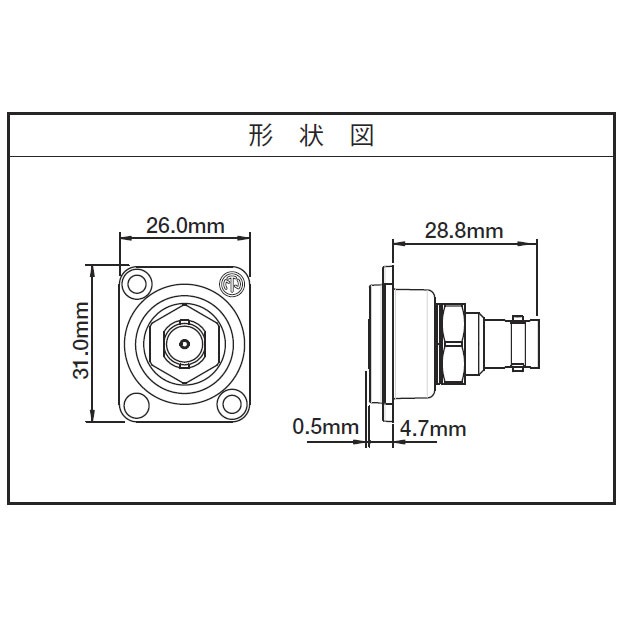 NEUTRIK NBB75DFIB BNC�쥻�ץ����� (J-J������)