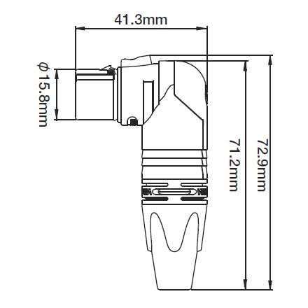 NEUTRIK NC4FRX-B RX���꡼�� (4pin, �᥹)