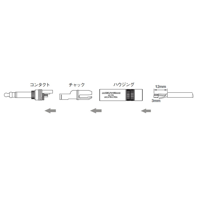 NEUTRIK NP3TB-B B-Gauge�ץ饰