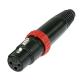 NEUTRIK NC3FX-S-B �����å��ե����� (3pin, �᥹)